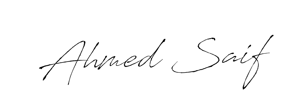 Make a beautiful signature design for name Ahmed Saif. With this signature (Antro_Vectra) style, you can create a handwritten signature for free. Ahmed Saif signature style 6 images and pictures png