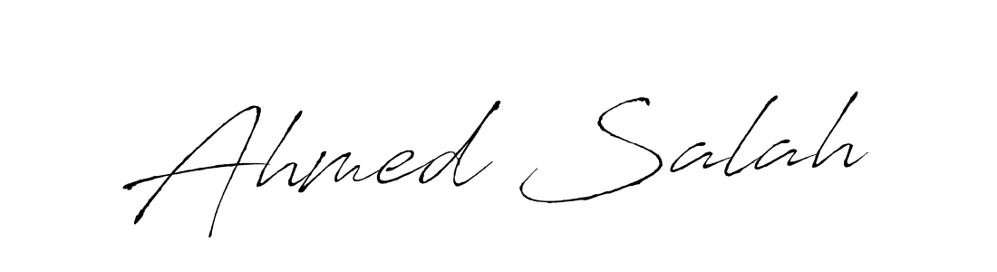 How to make Ahmed Salah name signature. Use Antro_Vectra style for creating short signs online. This is the latest handwritten sign. Ahmed Salah signature style 6 images and pictures png