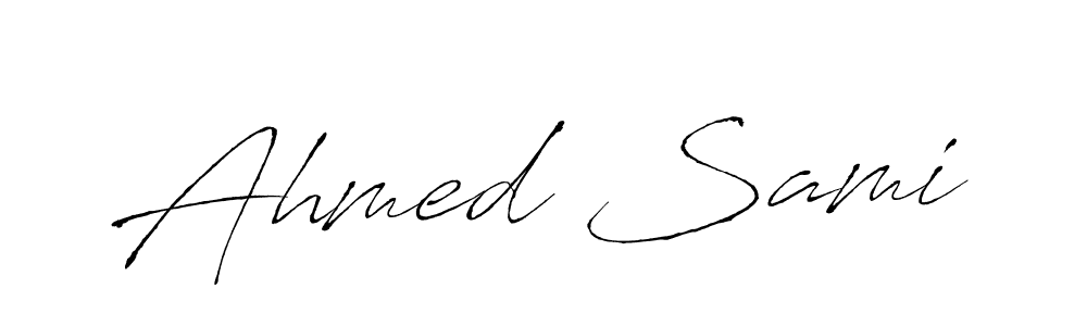 Design your own signature with our free online signature maker. With this signature software, you can create a handwritten (Antro_Vectra) signature for name Ahmed Sami. Ahmed Sami signature style 6 images and pictures png