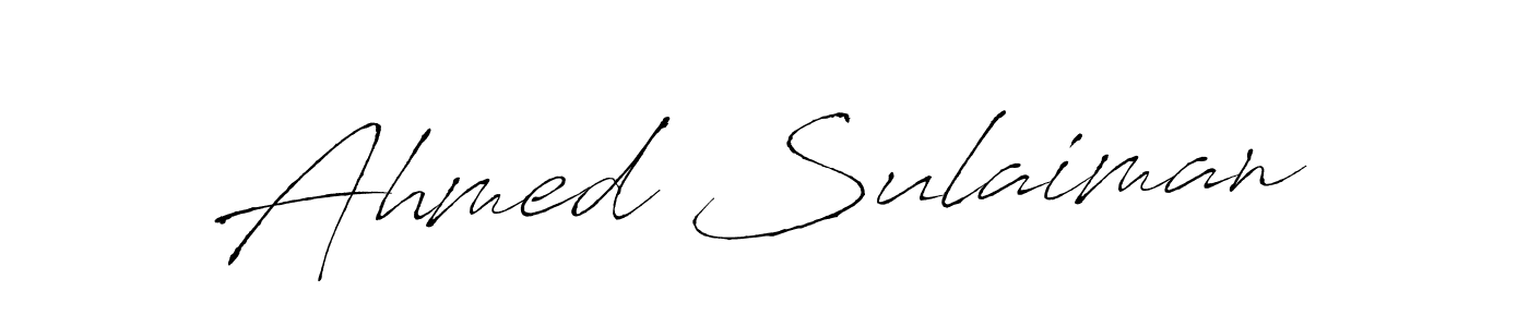 Create a beautiful signature design for name Ahmed Sulaiman. With this signature (Antro_Vectra) fonts, you can make a handwritten signature for free. Ahmed Sulaiman signature style 6 images and pictures png