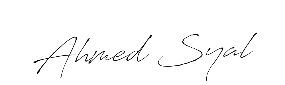 Design your own signature with our free online signature maker. With this signature software, you can create a handwritten (Antro_Vectra) signature for name Ahmed Syal. Ahmed Syal signature style 6 images and pictures png