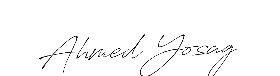 Make a beautiful signature design for name Ahmed Yosag. With this signature (Antro_Vectra) style, you can create a handwritten signature for free. Ahmed Yosag signature style 6 images and pictures png