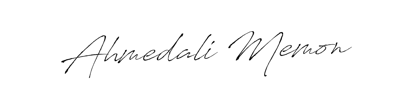 How to make Ahmedali Memon signature? Antro_Vectra is a professional autograph style. Create handwritten signature for Ahmedali Memon name. Ahmedali Memon signature style 6 images and pictures png