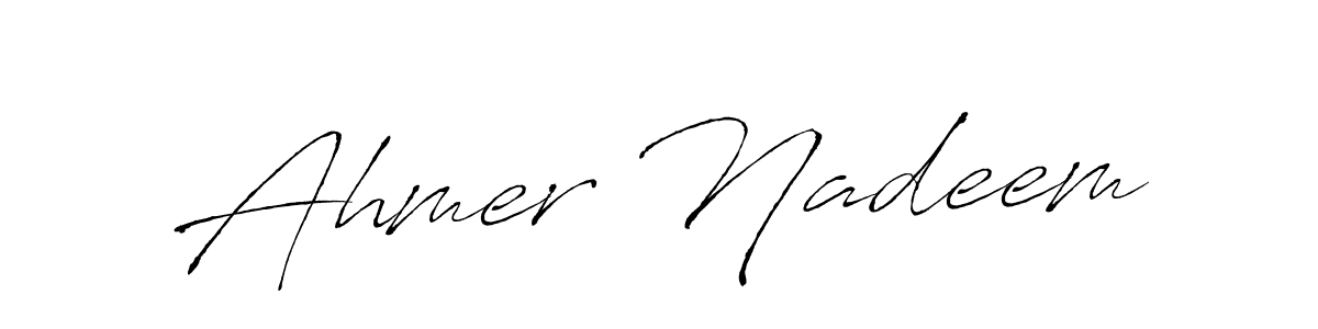 How to make Ahmer Nadeem signature? Antro_Vectra is a professional autograph style. Create handwritten signature for Ahmer Nadeem name. Ahmer Nadeem signature style 6 images and pictures png
