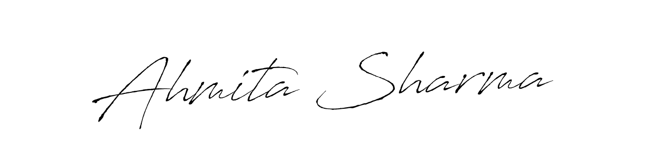 Design your own signature with our free online signature maker. With this signature software, you can create a handwritten (Antro_Vectra) signature for name Ahmita Sharma. Ahmita Sharma signature style 6 images and pictures png