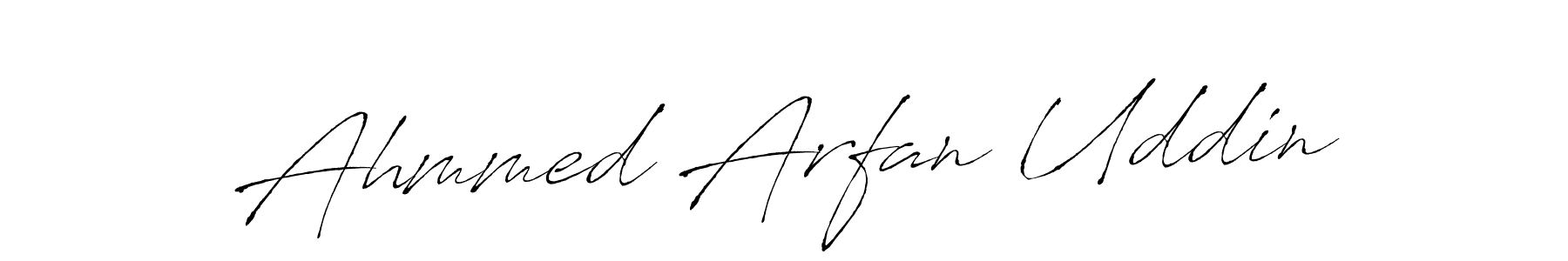 Make a beautiful signature design for name Ahmmed Arfan Uddin. With this signature (Antro_Vectra) style, you can create a handwritten signature for free. Ahmmed Arfan Uddin signature style 6 images and pictures png