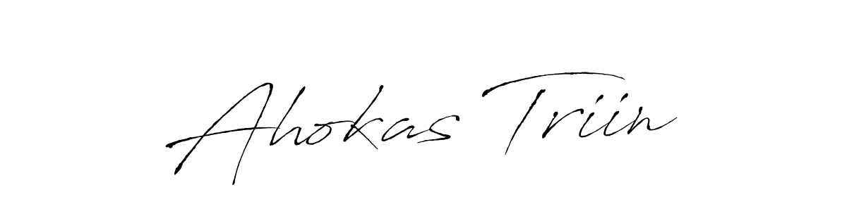 Make a beautiful signature design for name Ahokas Triin. With this signature (Antro_Vectra) style, you can create a handwritten signature for free. Ahokas Triin signature style 6 images and pictures png