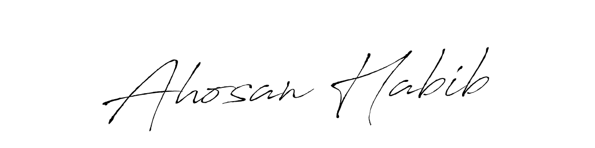 The best way (Antro_Vectra) to make a short signature is to pick only two or three words in your name. The name Ahosan Habib include a total of six letters. For converting this name. Ahosan Habib signature style 6 images and pictures png