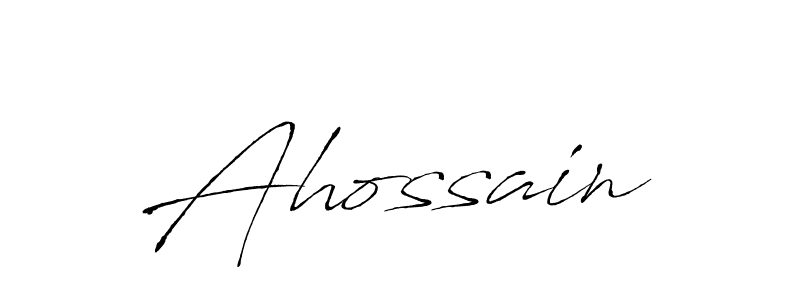 Use a signature maker to create a handwritten signature online. With this signature software, you can design (Antro_Vectra) your own signature for name Ahossain. Ahossain signature style 6 images and pictures png