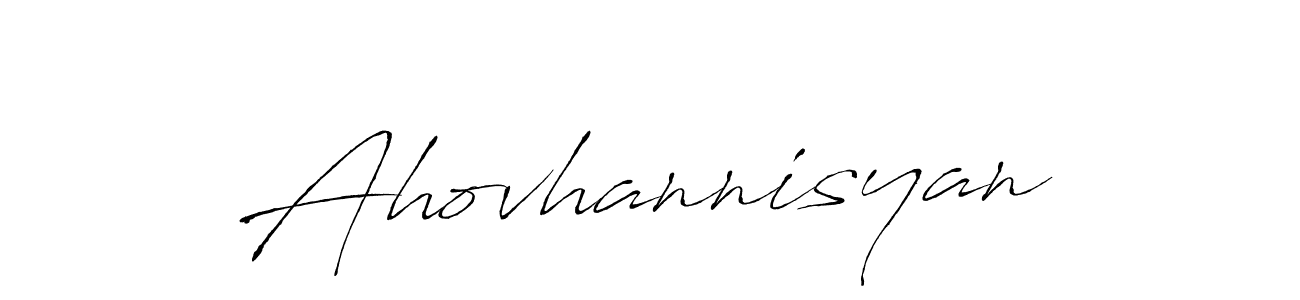 How to make Ahovhannisyan name signature. Use Antro_Vectra style for creating short signs online. This is the latest handwritten sign. Ahovhannisyan signature style 6 images and pictures png