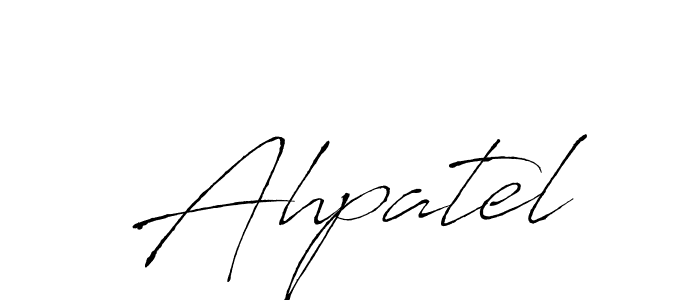 Make a beautiful signature design for name Ahpatel. With this signature (Antro_Vectra) style, you can create a handwritten signature for free. Ahpatel signature style 6 images and pictures png