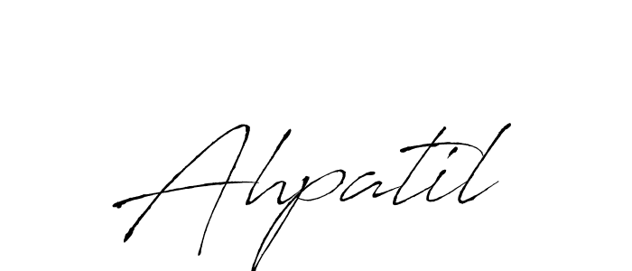 Make a beautiful signature design for name Ahpatil. With this signature (Antro_Vectra) style, you can create a handwritten signature for free. Ahpatil signature style 6 images and pictures png