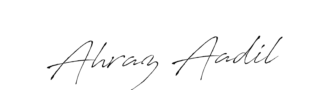 Also You can easily find your signature by using the search form. We will create Ahraz Aadil name handwritten signature images for you free of cost using Antro_Vectra sign style. Ahraz Aadil signature style 6 images and pictures png