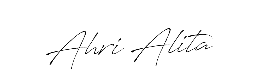 Make a beautiful signature design for name Ahri Alita. With this signature (Antro_Vectra) style, you can create a handwritten signature for free. Ahri Alita signature style 6 images and pictures png