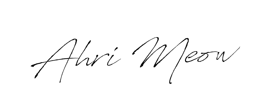Also You can easily find your signature by using the search form. We will create Ahri Meow name handwritten signature images for you free of cost using Antro_Vectra sign style. Ahri Meow signature style 6 images and pictures png