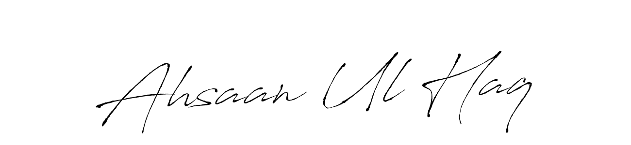 Make a beautiful signature design for name Ahsaan Ul Haq. With this signature (Antro_Vectra) style, you can create a handwritten signature for free. Ahsaan Ul Haq signature style 6 images and pictures png