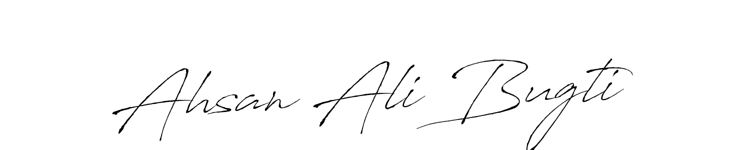 Make a beautiful signature design for name Ahsan Ali Bugti. With this signature (Antro_Vectra) style, you can create a handwritten signature for free. Ahsan Ali Bugti signature style 6 images and pictures png