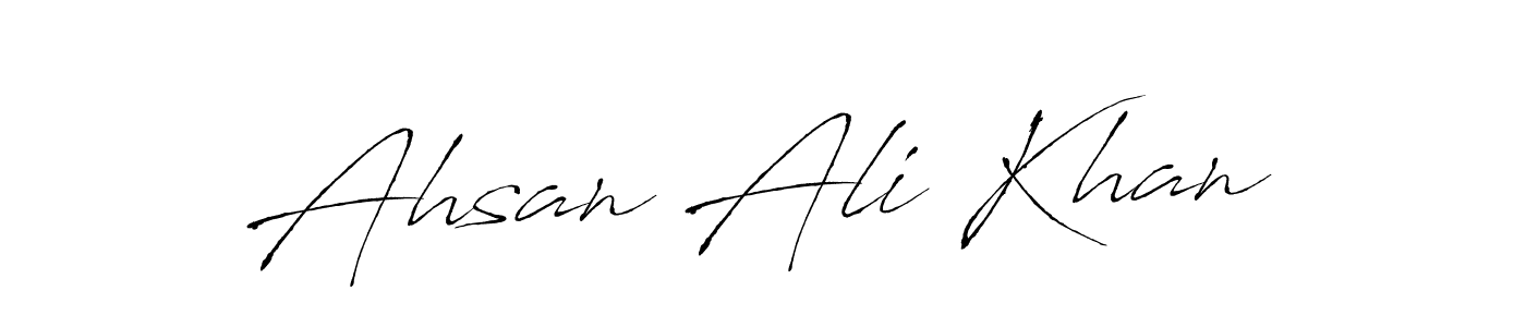 Design your own signature with our free online signature maker. With this signature software, you can create a handwritten (Antro_Vectra) signature for name Ahsan Ali Khan. Ahsan Ali Khan signature style 6 images and pictures png