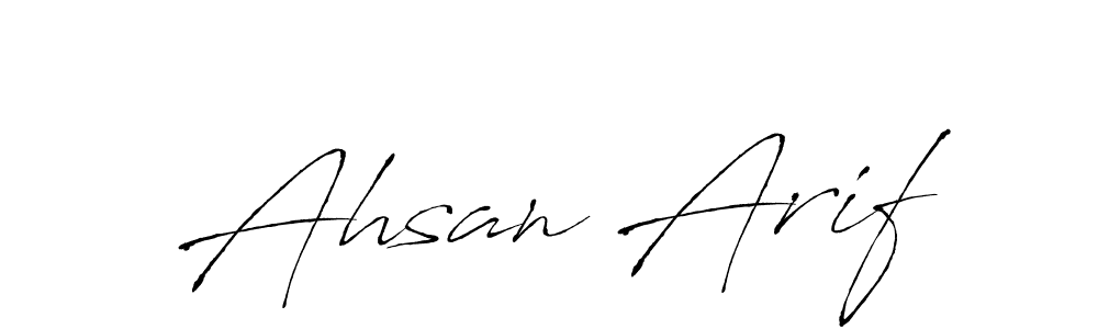 Ahsan Arif stylish signature style. Best Handwritten Sign (Antro_Vectra) for my name. Handwritten Signature Collection Ideas for my name Ahsan Arif. Ahsan Arif signature style 6 images and pictures png