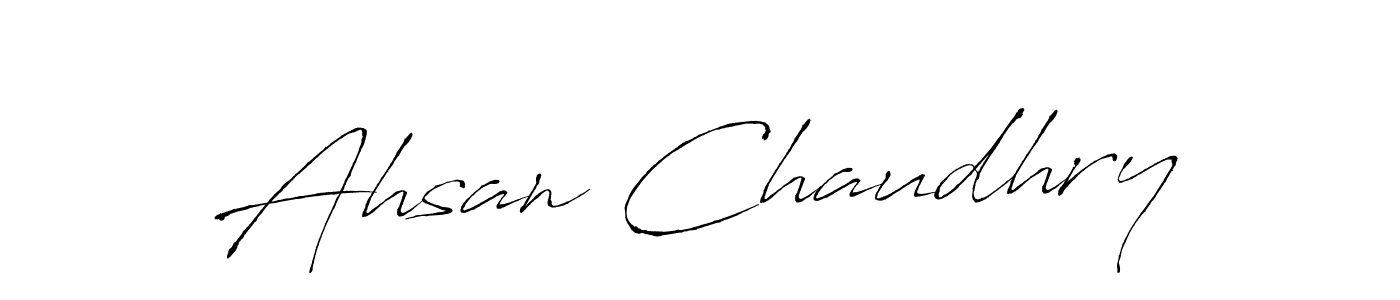 Make a short Ahsan Chaudhry signature style. Manage your documents anywhere anytime using Antro_Vectra. Create and add eSignatures, submit forms, share and send files easily. Ahsan Chaudhry signature style 6 images and pictures png