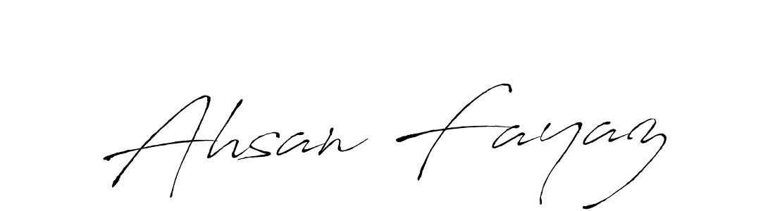 Make a beautiful signature design for name Ahsan Fayaz. With this signature (Antro_Vectra) style, you can create a handwritten signature for free. Ahsan Fayaz signature style 6 images and pictures png