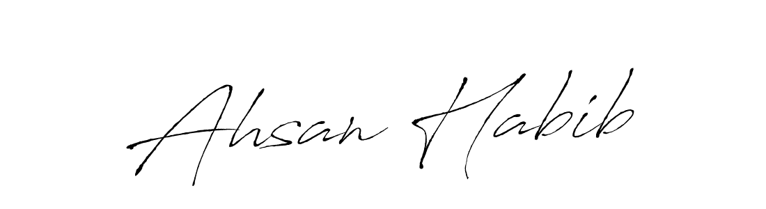 The best way (Antro_Vectra) to make a short signature is to pick only two or three words in your name. The name Ahsan Habib include a total of six letters. For converting this name. Ahsan Habib signature style 6 images and pictures png