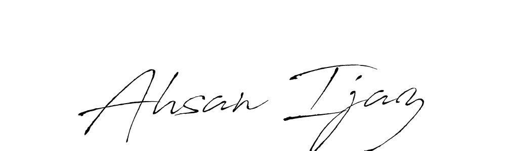 if you are searching for the best signature style for your name Ahsan Ijaz. so please give up your signature search. here we have designed multiple signature styles  using Antro_Vectra. Ahsan Ijaz signature style 6 images and pictures png