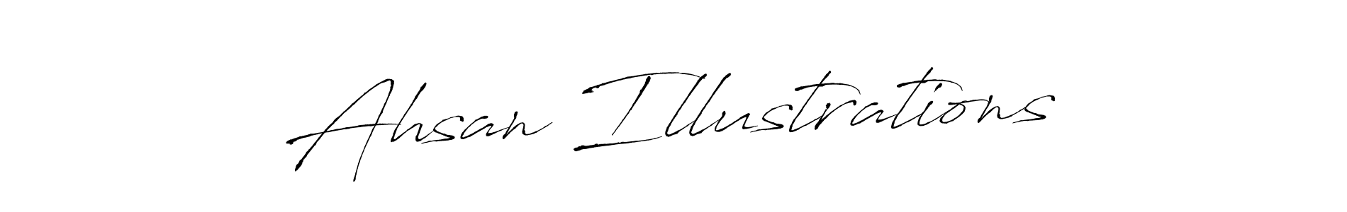 Ahsan Illustrations stylish signature style. Best Handwritten Sign (Antro_Vectra) for my name. Handwritten Signature Collection Ideas for my name Ahsan Illustrations. Ahsan Illustrations signature style 6 images and pictures png