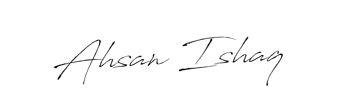 Make a beautiful signature design for name Ahsan Ishaq. With this signature (Antro_Vectra) style, you can create a handwritten signature for free. Ahsan Ishaq signature style 6 images and pictures png