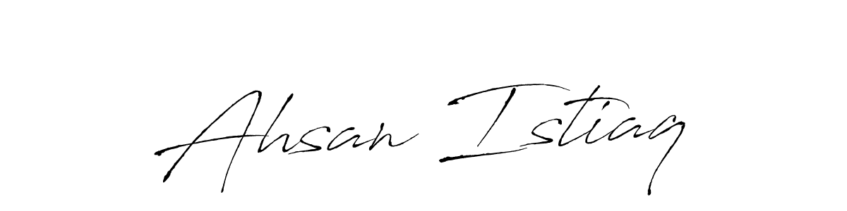 Create a beautiful signature design for name Ahsan Istiaq. With this signature (Antro_Vectra) fonts, you can make a handwritten signature for free. Ahsan Istiaq signature style 6 images and pictures png