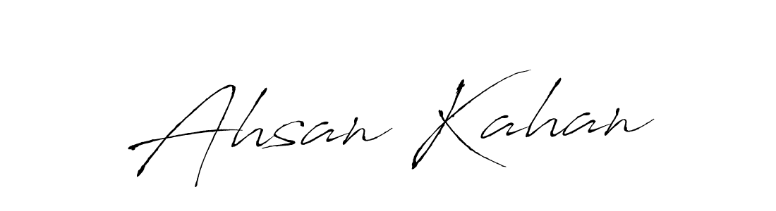 Make a beautiful signature design for name Ahsan Kahan. With this signature (Antro_Vectra) style, you can create a handwritten signature for free. Ahsan Kahan signature style 6 images and pictures png