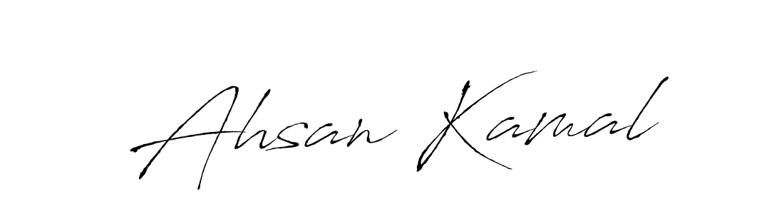 Create a beautiful signature design for name Ahsan Kamal. With this signature (Antro_Vectra) fonts, you can make a handwritten signature for free. Ahsan Kamal signature style 6 images and pictures png