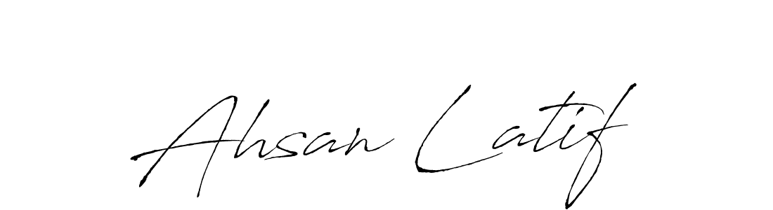 Make a beautiful signature design for name Ahsan Latif. With this signature (Antro_Vectra) style, you can create a handwritten signature for free. Ahsan Latif signature style 6 images and pictures png