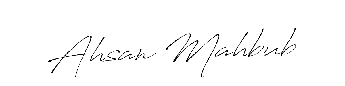 The best way (Antro_Vectra) to make a short signature is to pick only two or three words in your name. The name Ahsan Mahbub include a total of six letters. For converting this name. Ahsan Mahbub signature style 6 images and pictures png
