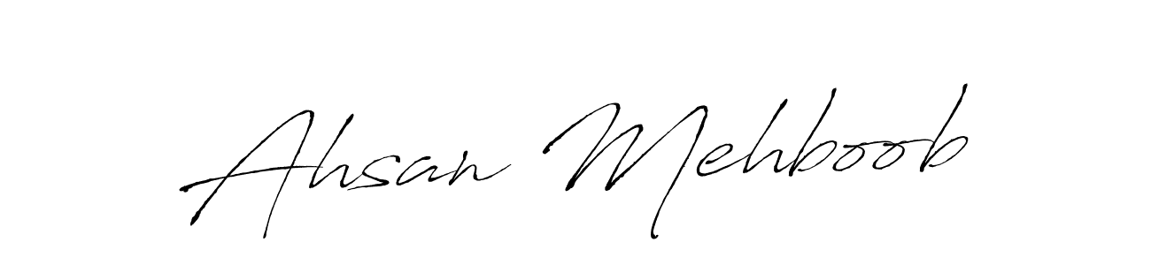 Create a beautiful signature design for name Ahsan Mehboob. With this signature (Antro_Vectra) fonts, you can make a handwritten signature for free. Ahsan Mehboob signature style 6 images and pictures png