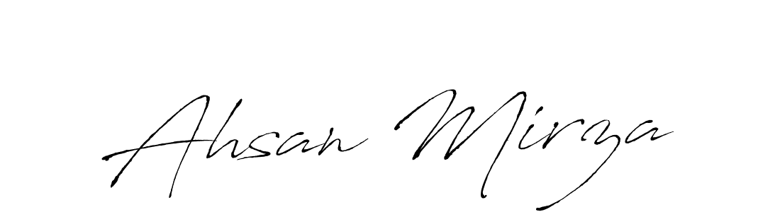 Make a beautiful signature design for name Ahsan Mirza. With this signature (Antro_Vectra) style, you can create a handwritten signature for free. Ahsan Mirza signature style 6 images and pictures png
