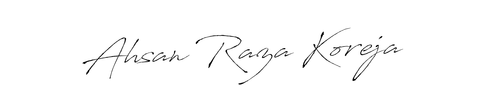 The best way (Antro_Vectra) to make a short signature is to pick only two or three words in your name. The name Ahsan Raza Koreja include a total of six letters. For converting this name. Ahsan Raza Koreja signature style 6 images and pictures png