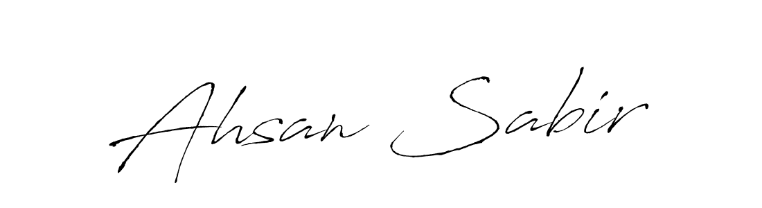 Create a beautiful signature design for name Ahsan Sabir. With this signature (Antro_Vectra) fonts, you can make a handwritten signature for free. Ahsan Sabir signature style 6 images and pictures png