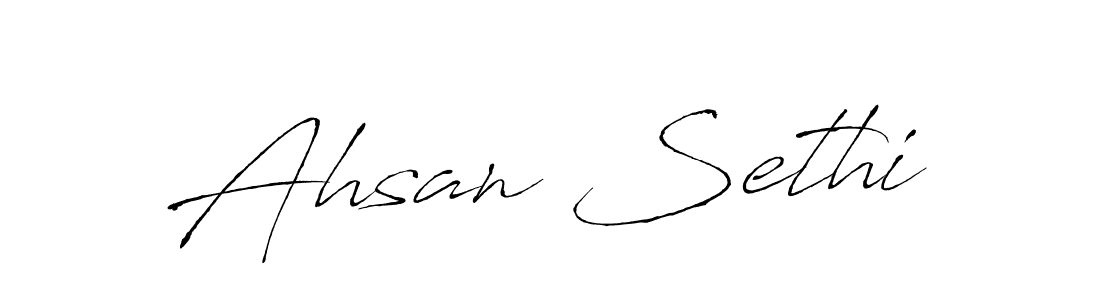 The best way (Antro_Vectra) to make a short signature is to pick only two or three words in your name. The name Ahsan Sethi include a total of six letters. For converting this name. Ahsan Sethi signature style 6 images and pictures png