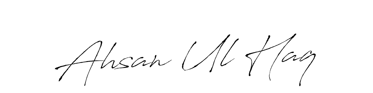 Ahsan Ul Haq stylish signature style. Best Handwritten Sign (Antro_Vectra) for my name. Handwritten Signature Collection Ideas for my name Ahsan Ul Haq. Ahsan Ul Haq signature style 6 images and pictures png