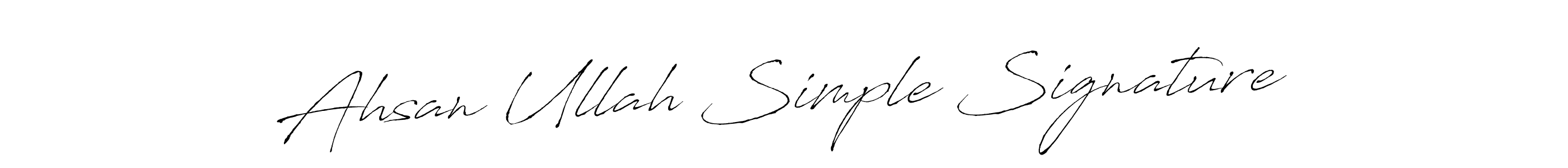 Make a beautiful signature design for name Ahsan Ullah Simple Signature. With this signature (Antro_Vectra) style, you can create a handwritten signature for free. Ahsan Ullah Simple Signature signature style 6 images and pictures png