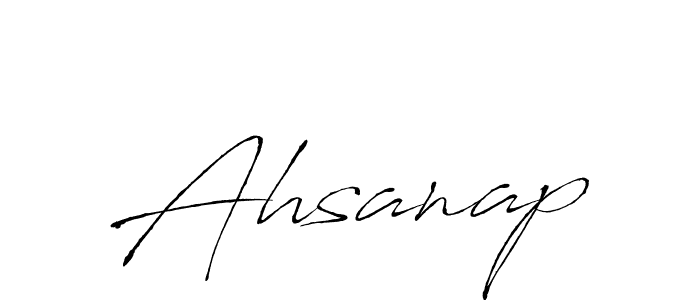 Design your own signature with our free online signature maker. With this signature software, you can create a handwritten (Antro_Vectra) signature for name Ahsanap. Ahsanap signature style 6 images and pictures png