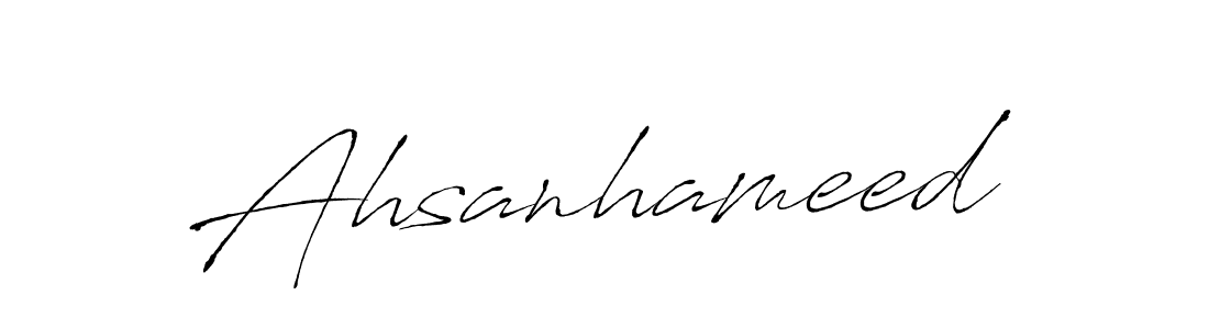 Make a beautiful signature design for name Ahsanhameed. With this signature (Antro_Vectra) style, you can create a handwritten signature for free. Ahsanhameed signature style 6 images and pictures png