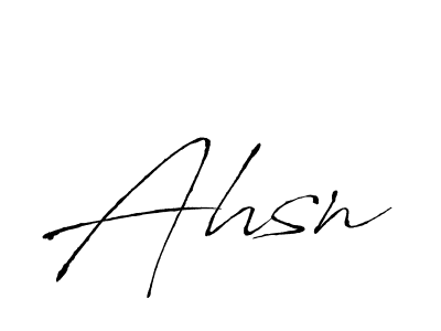 Design your own signature with our free online signature maker. With this signature software, you can create a handwritten (Antro_Vectra) signature for name Ahsn. Ahsn signature style 6 images and pictures png