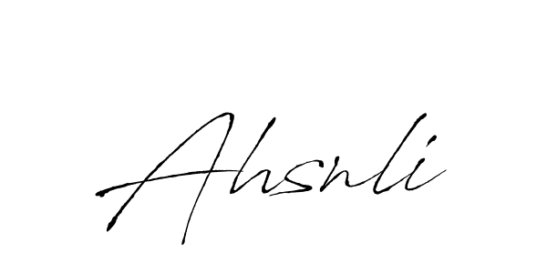 Here are the top 10 professional signature styles for the name Ahsnli. These are the best autograph styles you can use for your name. Ahsnli signature style 6 images and pictures png