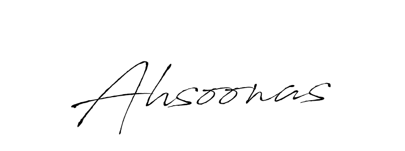 if you are searching for the best signature style for your name Ahsoonas. so please give up your signature search. here we have designed multiple signature styles  using Antro_Vectra. Ahsoonas signature style 6 images and pictures png