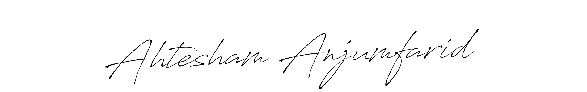 The best way (Antro_Vectra) to make a short signature is to pick only two or three words in your name. The name Ahtesham Anjumfarid include a total of six letters. For converting this name. Ahtesham Anjumfarid signature style 6 images and pictures png