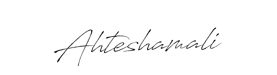 Use a signature maker to create a handwritten signature online. With this signature software, you can design (Antro_Vectra) your own signature for name Ahteshamali. Ahteshamali signature style 6 images and pictures png