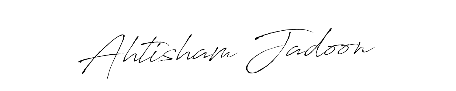 Create a beautiful signature design for name Ahtisham Jadoon. With this signature (Antro_Vectra) fonts, you can make a handwritten signature for free. Ahtisham Jadoon signature style 6 images and pictures png