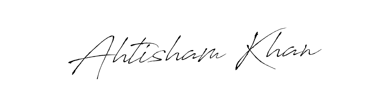 Antro_Vectra is a professional signature style that is perfect for those who want to add a touch of class to their signature. It is also a great choice for those who want to make their signature more unique. Get Ahtisham Khan name to fancy signature for free. Ahtisham Khan signature style 6 images and pictures png